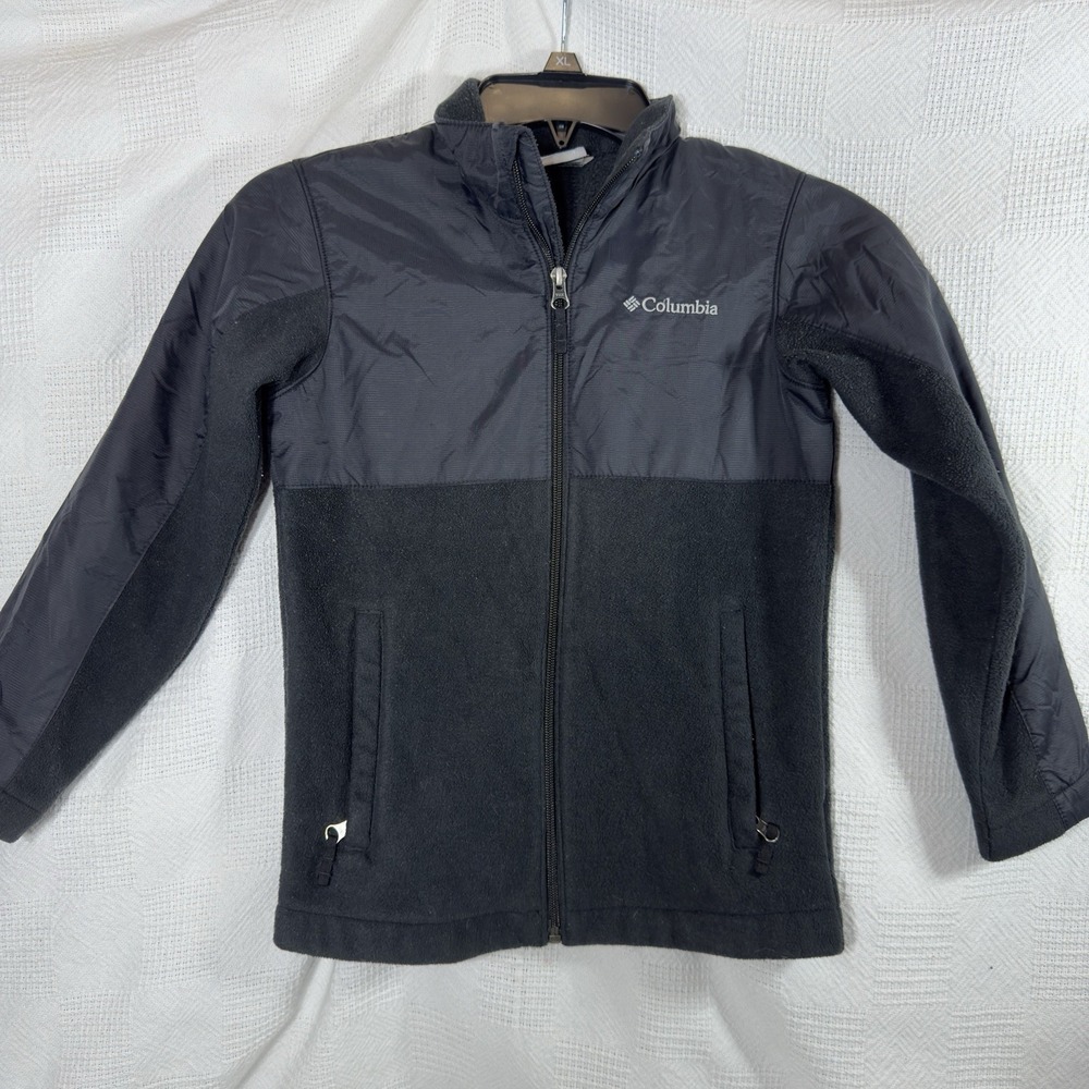 Columbia Sportswear Fleece Jacket Full-Zip Boys Youth Size Small 8 Black